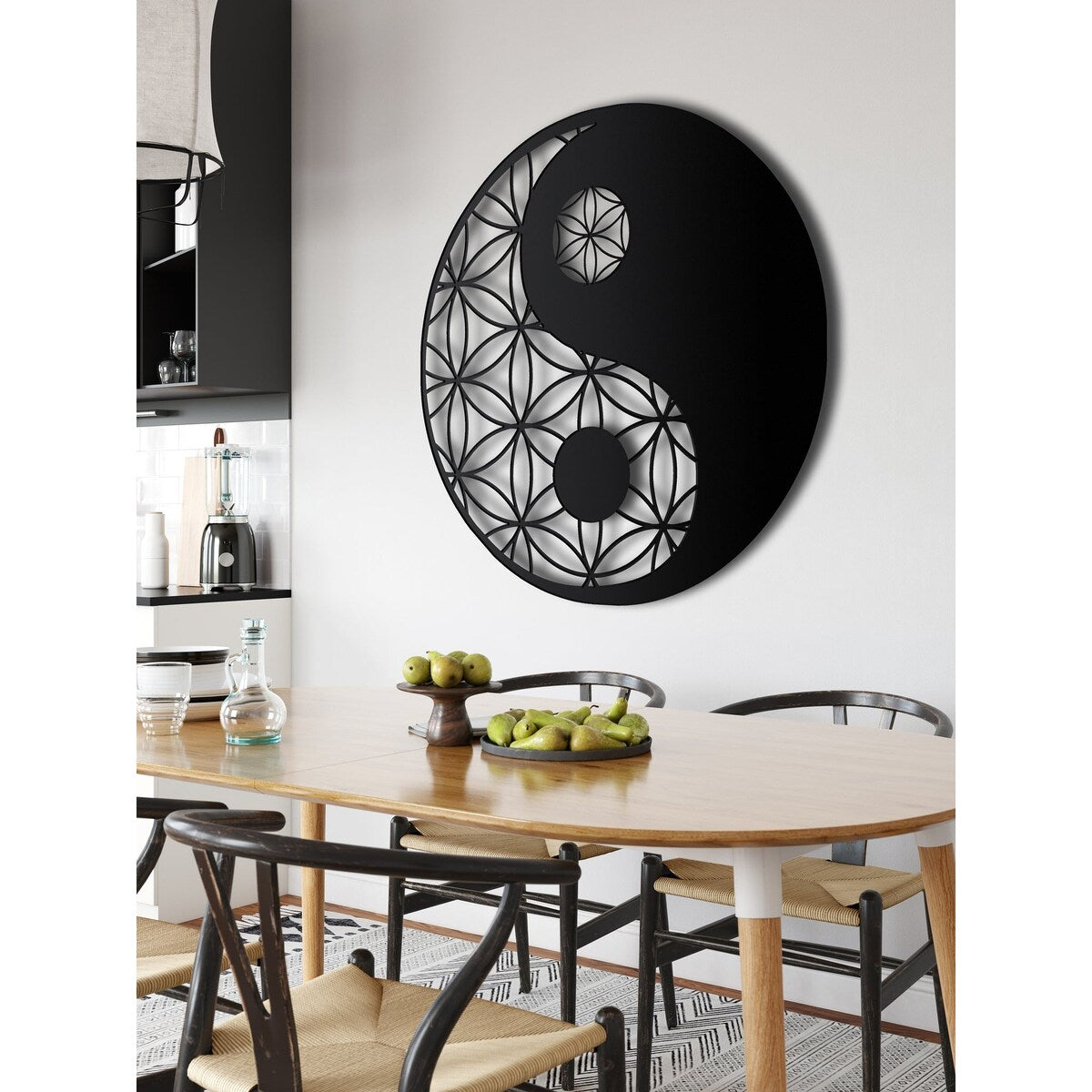 Yin Yang Metal Wall Decor for Home and Outside