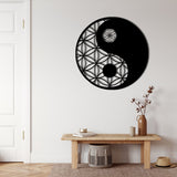 Yin Yang Metal Wall Decor for Home and Outside
