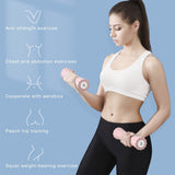 Yoga Foam Roller Dumbbell Hand Weight 1.2LB,Combination of Dumbbell, Set of 2 for Home Strength Training Fitness Equipment Pink
