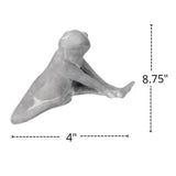 Yoga Frog Statue - Set of 2 Cement Frog Sculpture Figurines - 8.75"L x 8.75"H