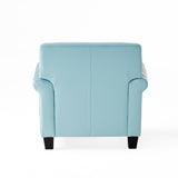 Yonkers Blue Bonded Leather Club Chair by Christopher Knight Home