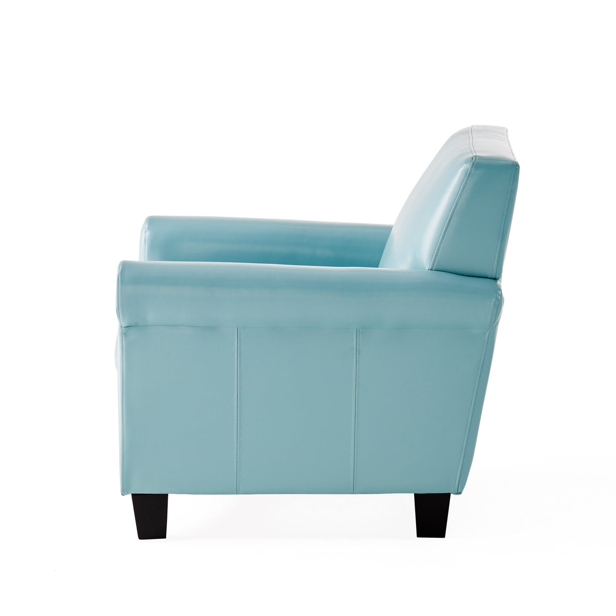 Yonkers Blue Bonded Leather Club Chair by Christopher Knight Home