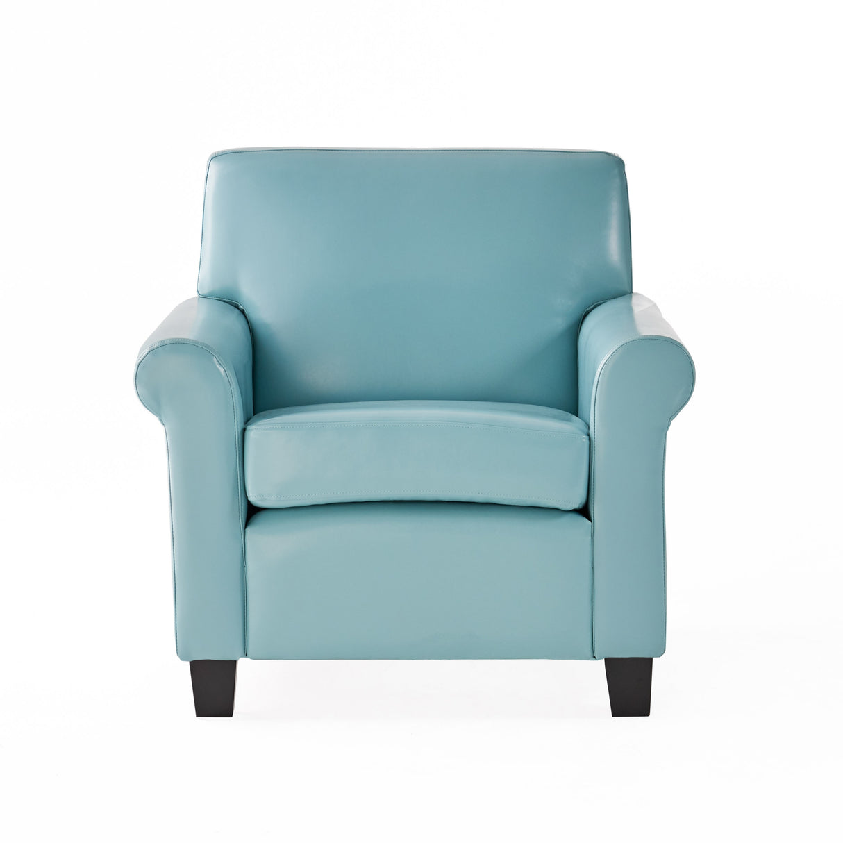 Yonkers Blue Bonded Leather Club Chair by Christopher Knight Home