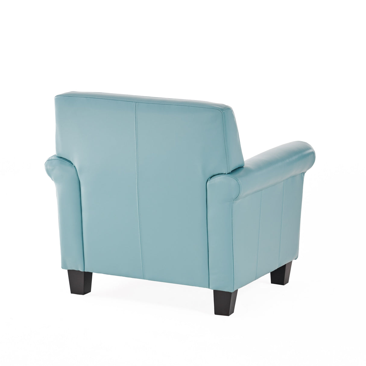 Yonkers Blue Bonded Leather Club Chair by Christopher Knight Home