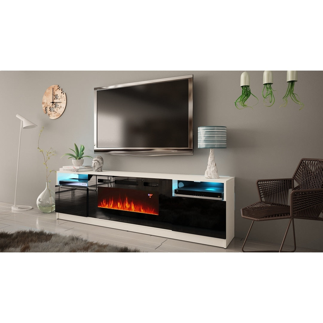 Strick Bolton Amsden Electric Fireplace TV Stand Overstock