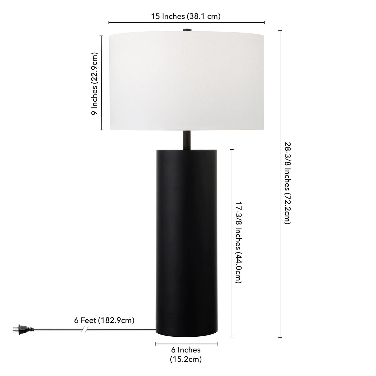 York 29.5" Tall Table Lamp with Fabric Shade