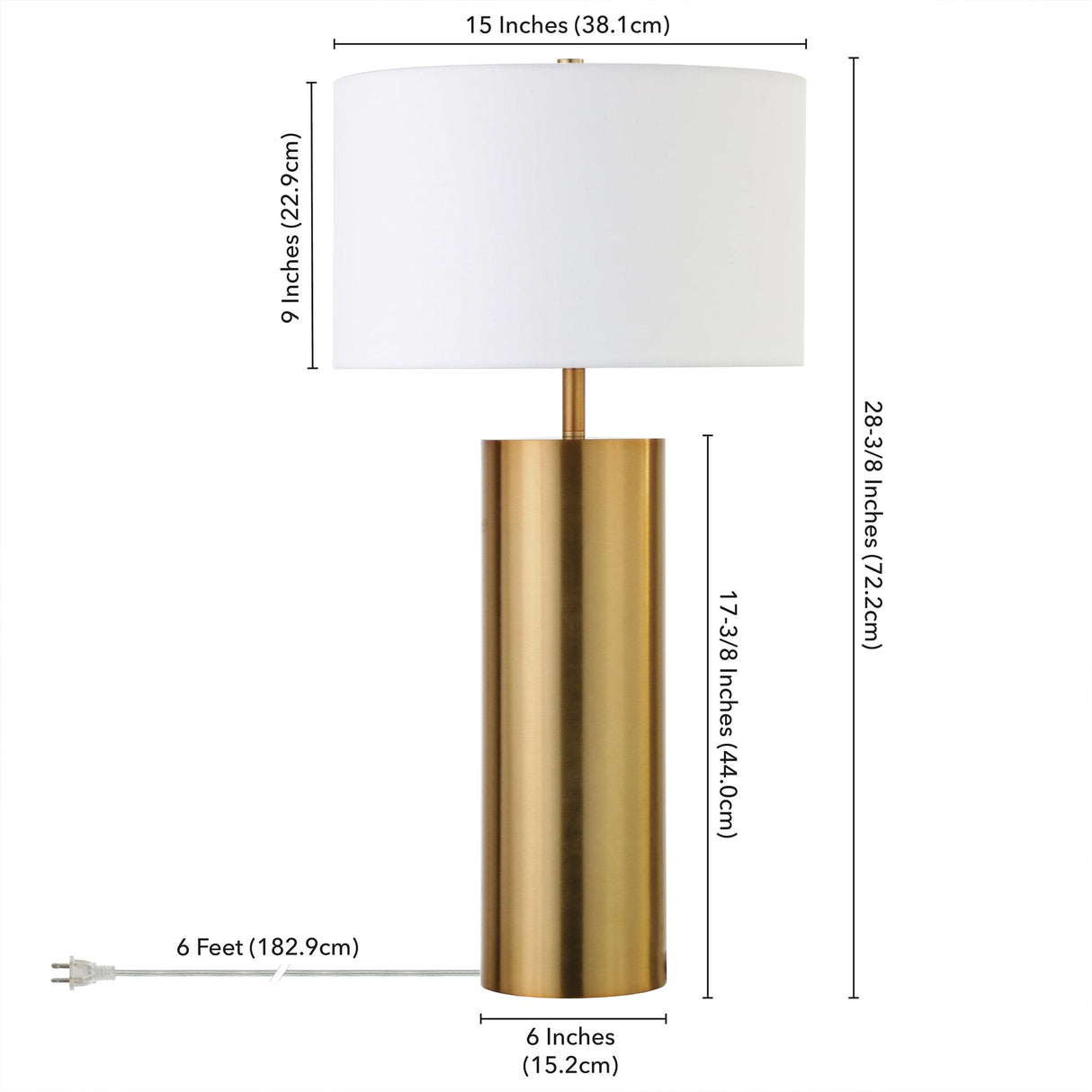 York 29.5" Tall Table Lamp with Fabric Shade