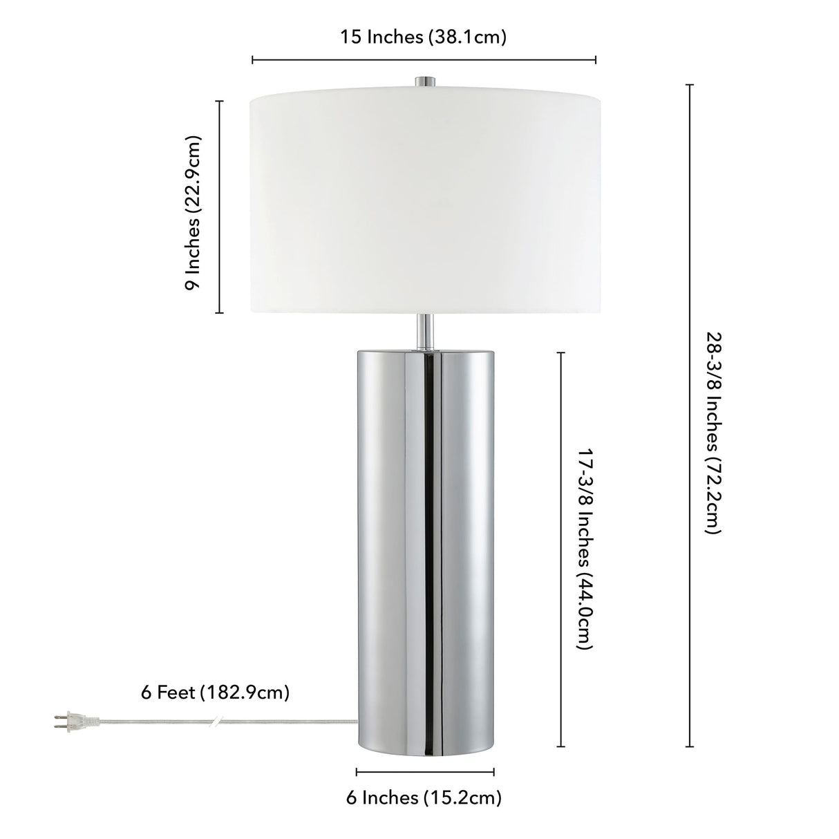 York 29.5" Tall Table Lamp with Fabric Shade