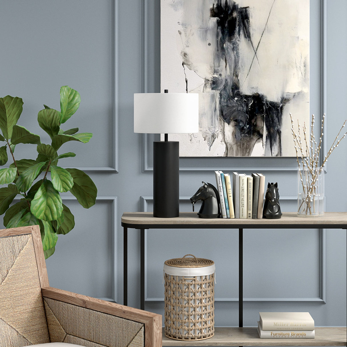 York 29.5" Tall Table Lamp with Fabric Shade
