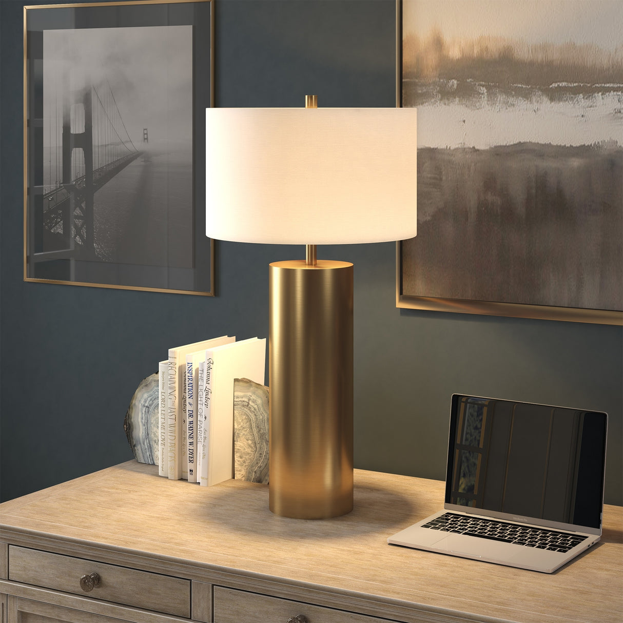 York 29.5" Tall Table Lamp with Fabric Shade