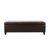 York Bonded Leather Storage Ottoman Bench by Christopher Knight Home