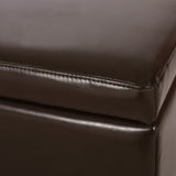 York Bonded Leather Storage Ottoman Bench by Christopher Knight Home