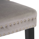 Grandview Tufted Wingback Dining Chair (Set of 4) with Nailhead and Ring Pulls