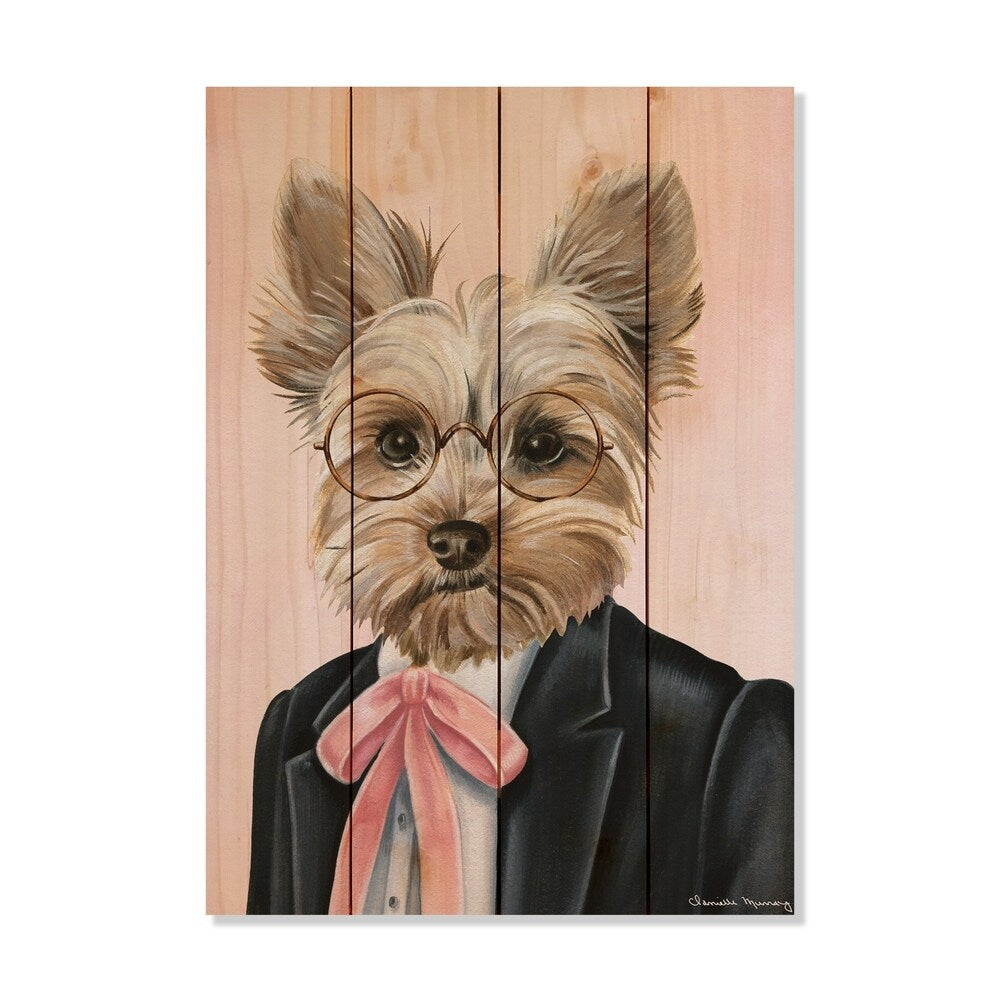 Yorkie - 14x20 - Inside/Outside WoodWall Art - Multi-color