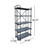 Yorktown Industrial 5 Shelf Firwood Bookcase by Christopher Knight Home