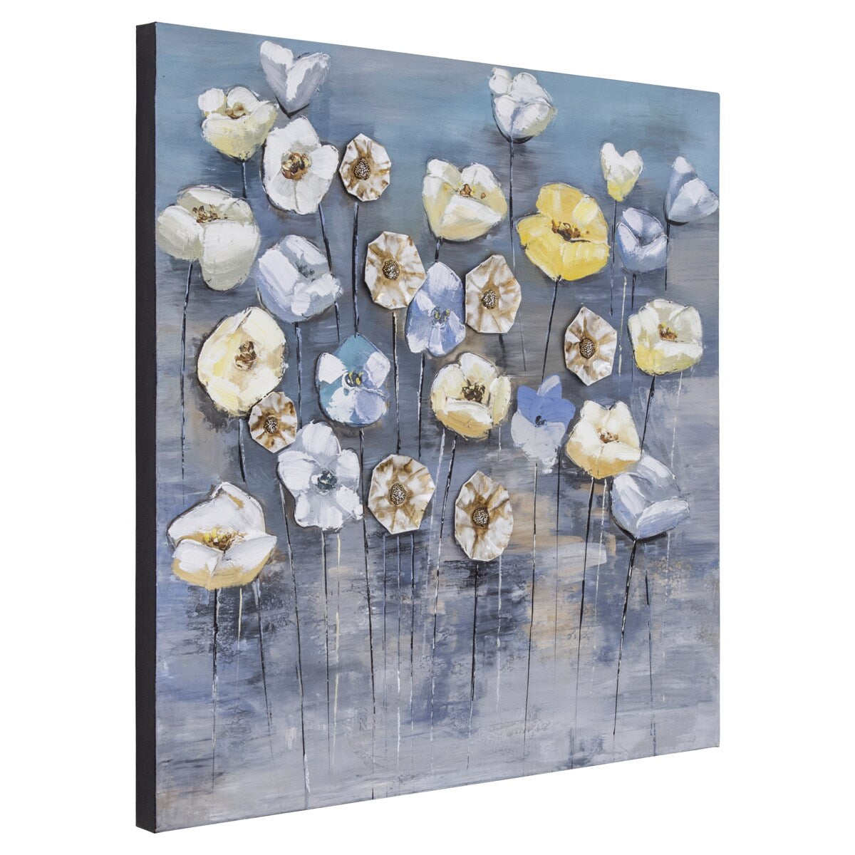 Yosemite Home Decor Flowery Fog I Original Handpainted Mixed Media Wall Art - Multi-color