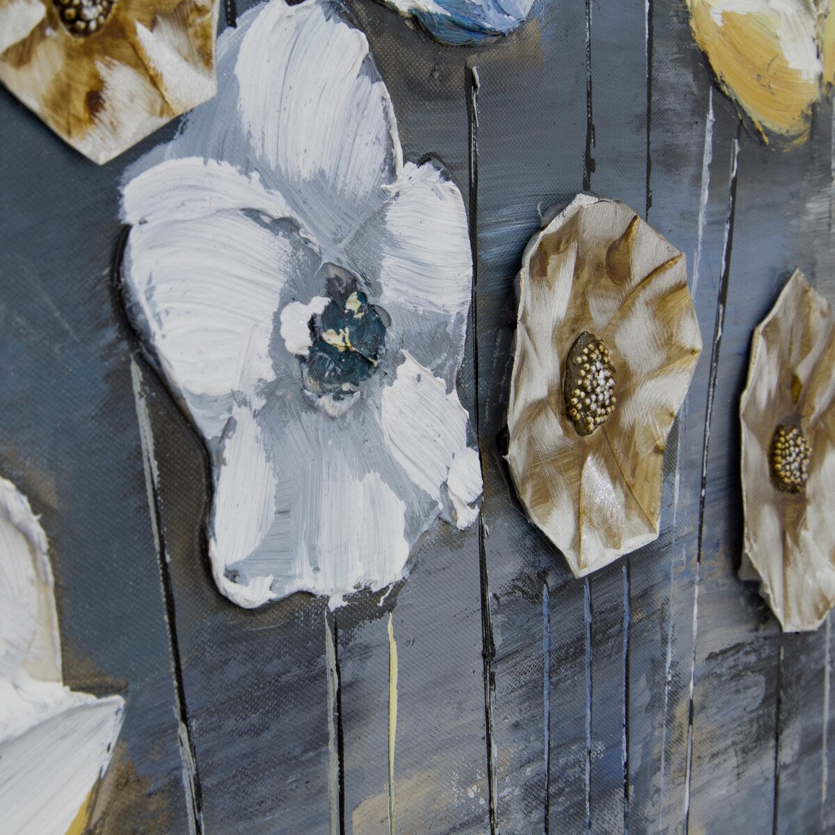 Yosemite Home Decor Flowery Fog I Original Handpainted Mixed Media Wall Art - Multi-color