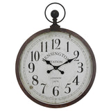 Yosemite Home Decor Kensington Station Pocket Watch Style Wall Clock - 3 x 22.6 x 29.7