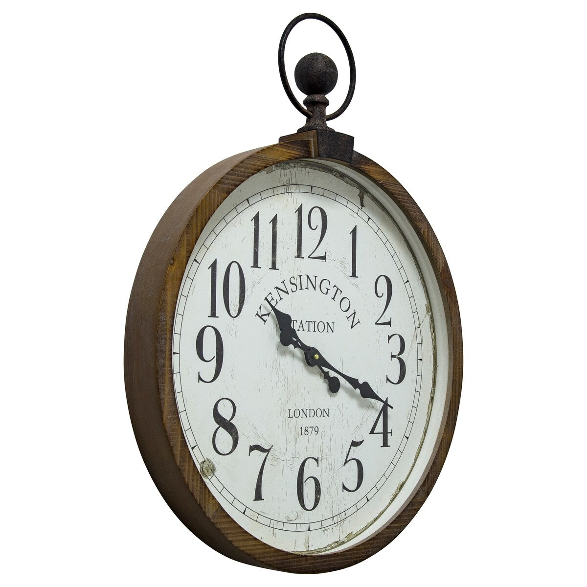 Yosemite Home Decor Kensington Station Pocket Watch Style Wall Clock - 3 x 22.6 x 29.7