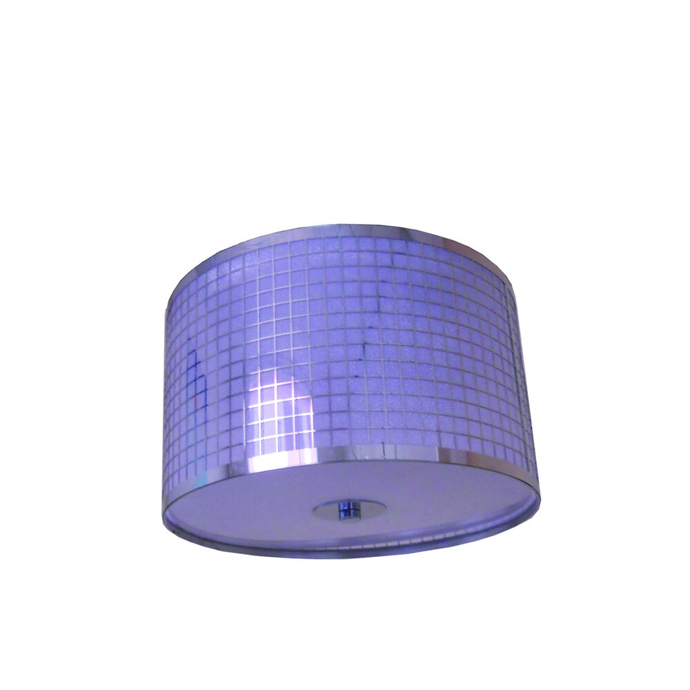 Yosemite Home Decor Metal Shade Chrome 2-light Flush Mount