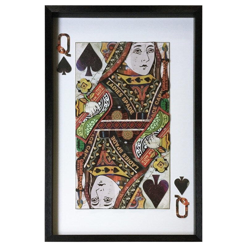 Yosemite Home Decor Queen of Spades Original 3D Collage Wall Art