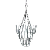 FD405BC 1SC Single Light Silver Chandelier