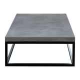 Lysander Rectangle Concrete Coffee Table with Steel Frame - 8' x 10'