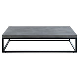 Lysander Rectangle Concrete Coffee Table with Steel Frame - 8' x 10'
