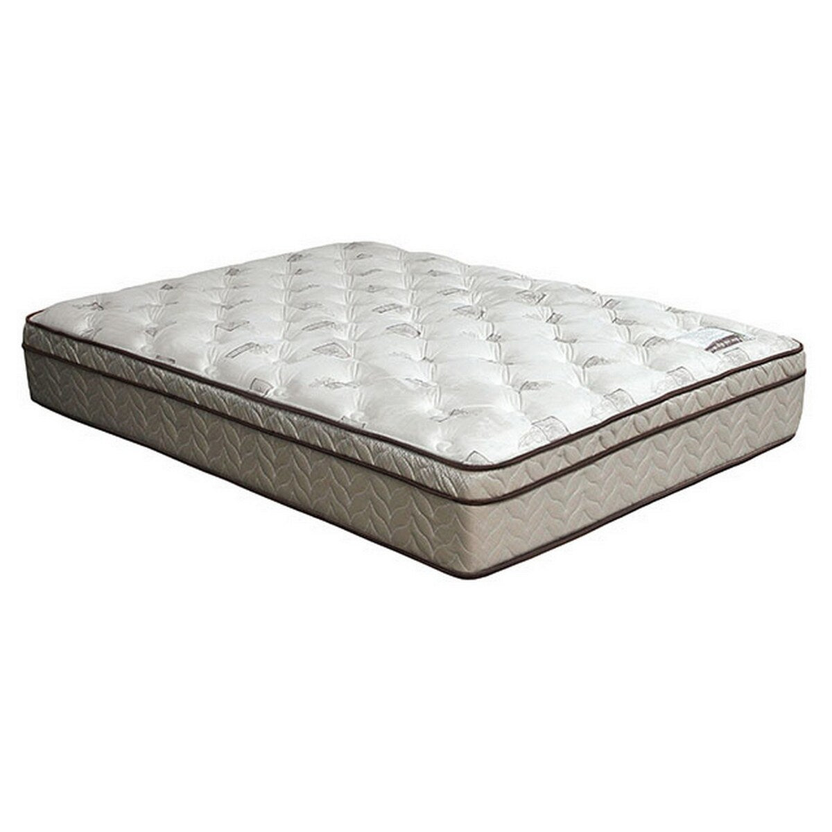 Yuk 7 Inch California King Foundation Box Spring, Quilted Suede Fabric