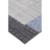 Yurie Contemporary Gebbah Rug, Light Gray/Denim Blue, Area Rug