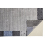 Yurie Contemporary Gebbah Rug, Light Gray/Denim Blue, Area Rug