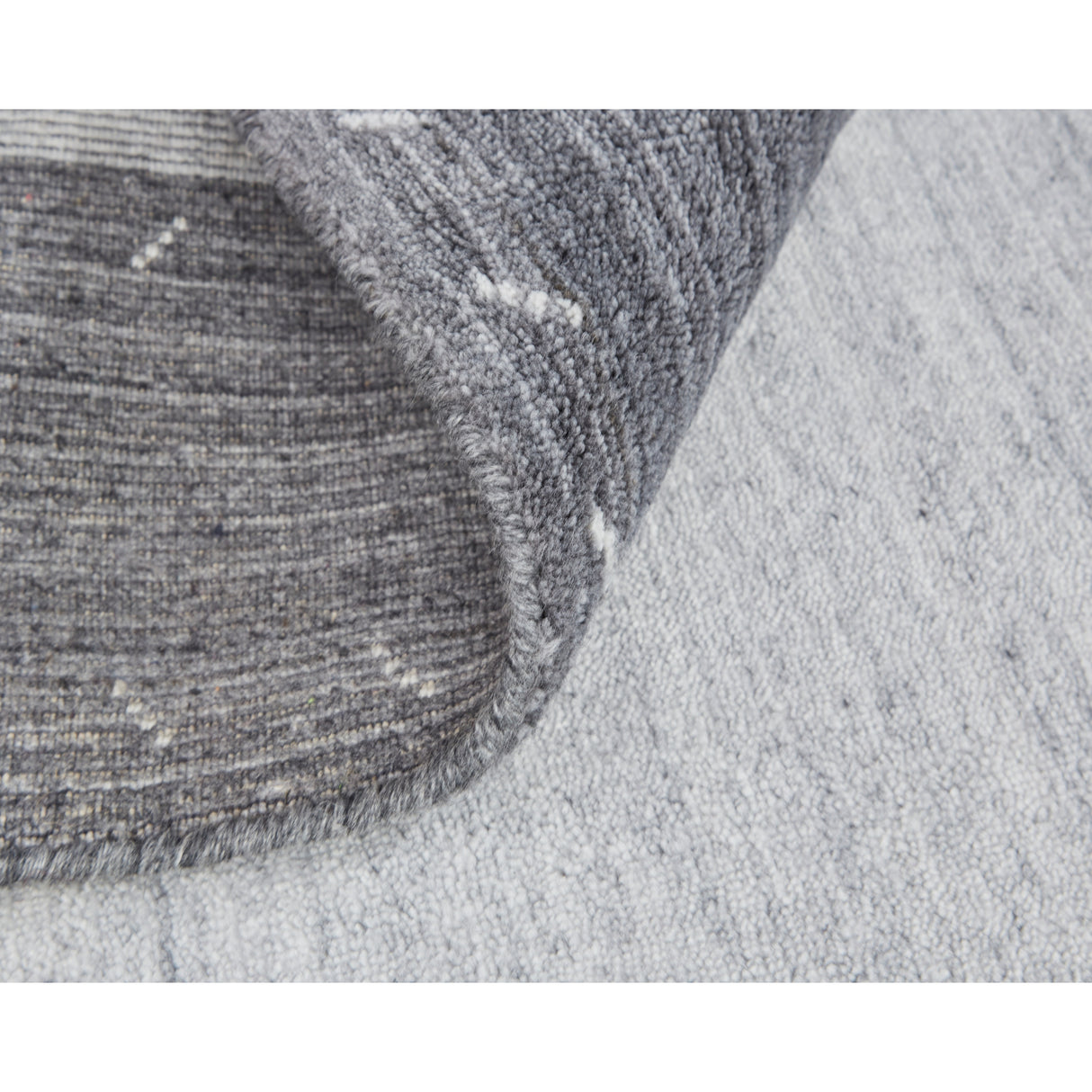 Yurie Contemporary Gebbah Rug, Light Gray/Denim Blue, Area Rug