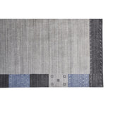 Yurie Contemporary Gebbah Rug, Light Gray/Denim Blue, Area Rug
