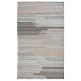 Yuz 9 x 12 Indoor Outdoor Extra Large Area Rug with Beige Gray Abstract - 9 x 12