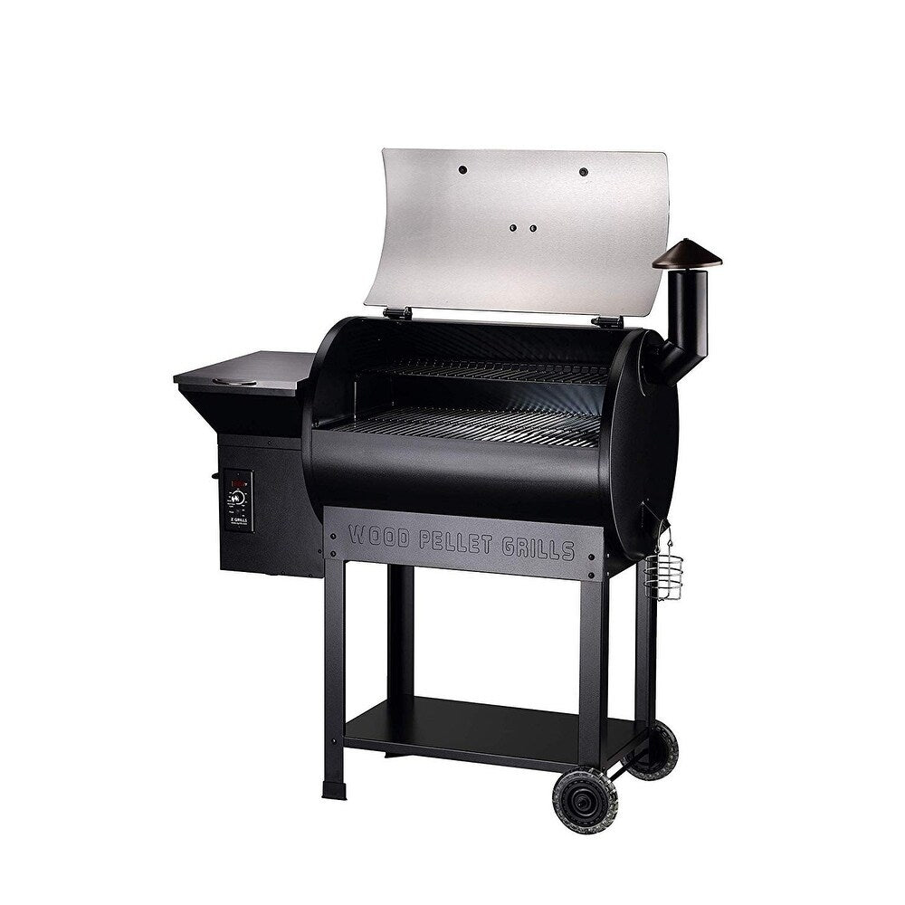 Z Grills ZPG-7002E 8 in 1 Wood Pellet Grill Stainless Steel/Black