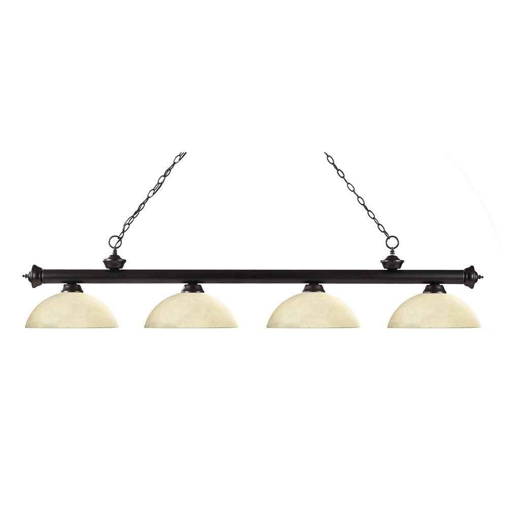 Avery Home Lighting 4-light Riviera Bronze Dome Golden Mottle Billiard Fixture