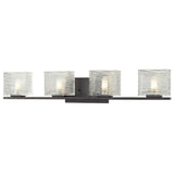 Avery Home Lighting Jaol Bronze 4-light Vanity Light with Clear Glass
