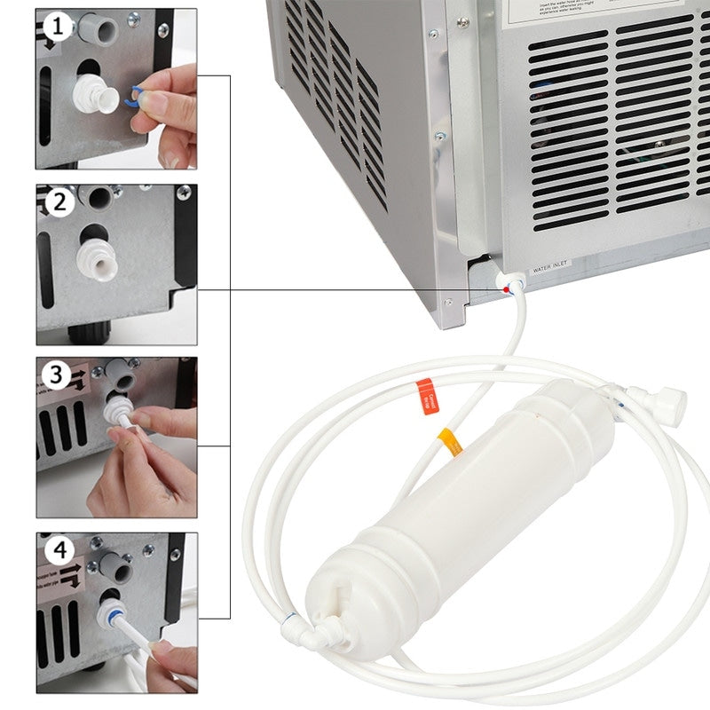 ZOKOP 495W Stainless Steel Commercial Ice Machine