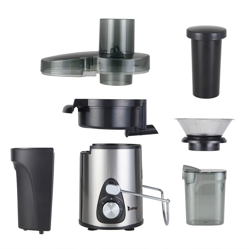 ZOKOP 600W Juicer Machines with 3'' Wide Mouth, Dual Speed Centrifugal Juicer Stainless Steel Easy to Clean