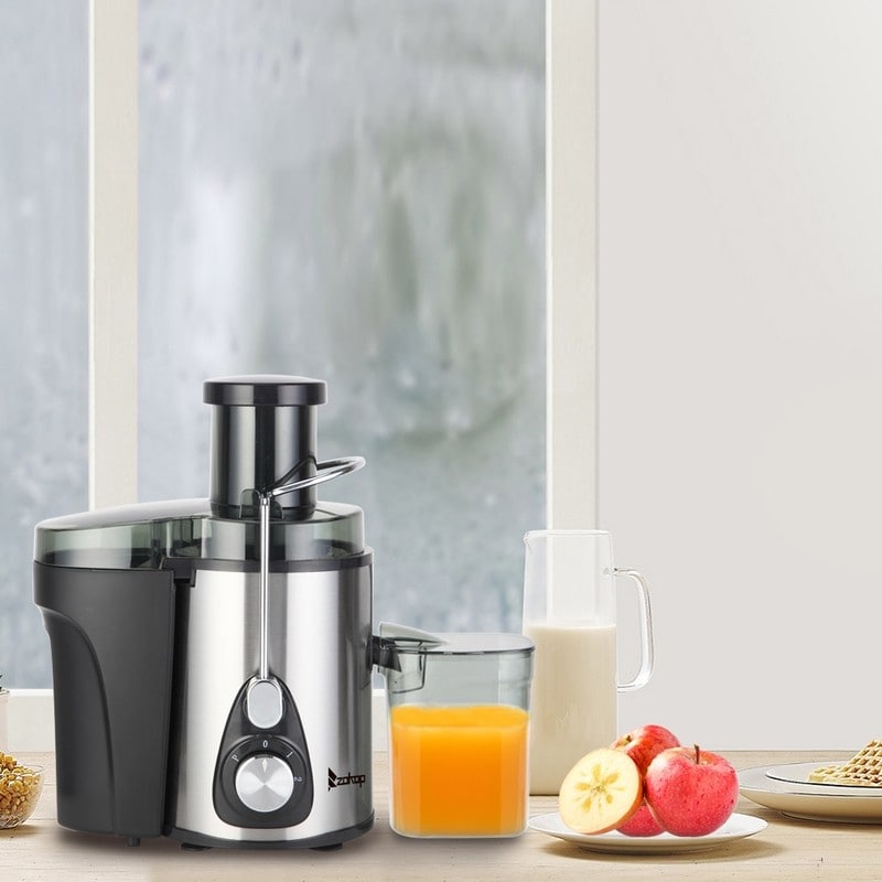 ZOKOP 600W Juicer Machines with 3'' Wide Mouth, Dual Speed Centrifugal Juicer Stainless Steel Easy to Clean