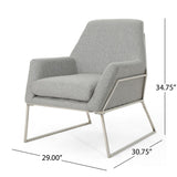 Zahara Modern Fabric Stainless Steel Chair by Christopher Knight Home