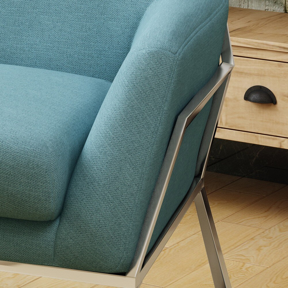 Zahara Modern Fabric Stainless Steel Chair by Christopher Knight Home