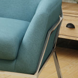 Zahara Modern Fabric Stainless Steel Chair by Christopher Knight Home
