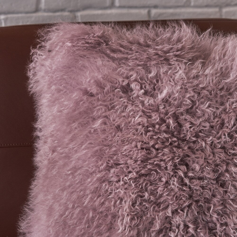 Zally Glam Shaggy Lamb Fur 20-Inch Square Throw Pillow by Christopher Knight Home