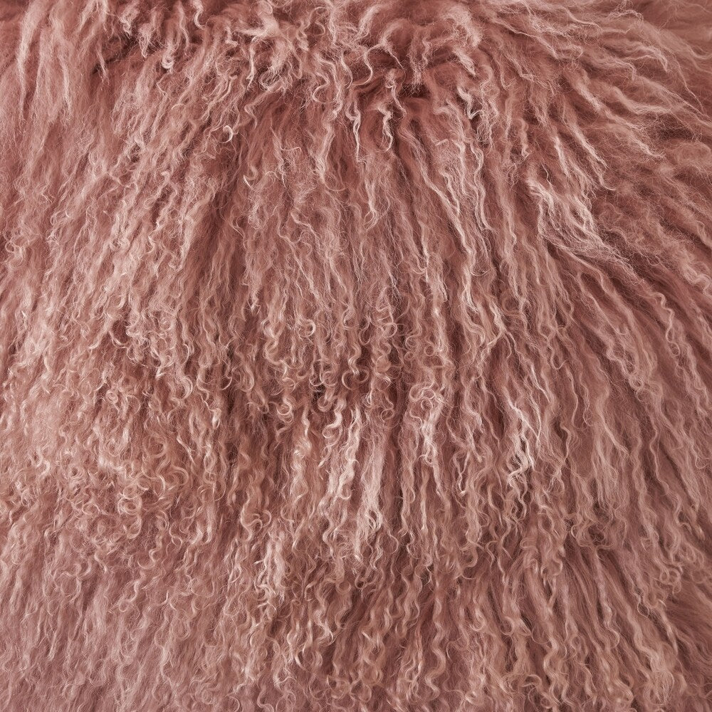 Zally Glam Shaggy Lamb Fur 20-Inch Square Throw Pillow by Christopher Knight Home