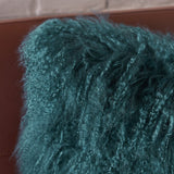 Zally Glam Shaggy Lamb Fur 20-Inch Square Throw Pillow by Christopher Knight Home