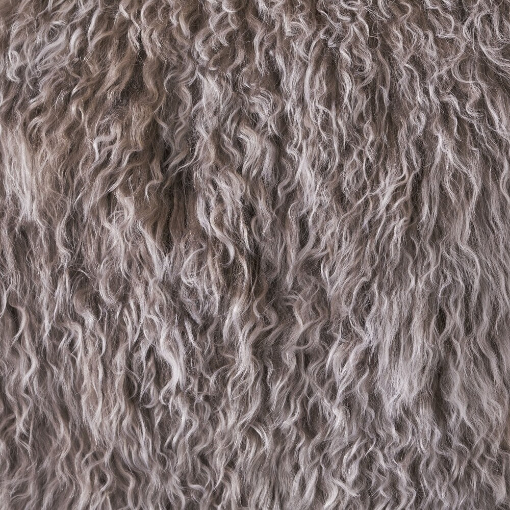 Zally Glam Shaggy Lamb Fur 20-Inch Square Throw Pillow by Christopher Knight Home