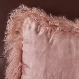 Zally Glam Shaggy Lamb Fur 20-Inch Square Throw Pillow by Christopher Knight Home