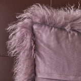 Zally Glam Shaggy Lamb Fur 20-Inch Square Throw Pillow by Christopher Knight Home