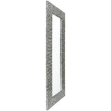 Zamora Black Multi Striped Shell Rectangular Wall Mirror
